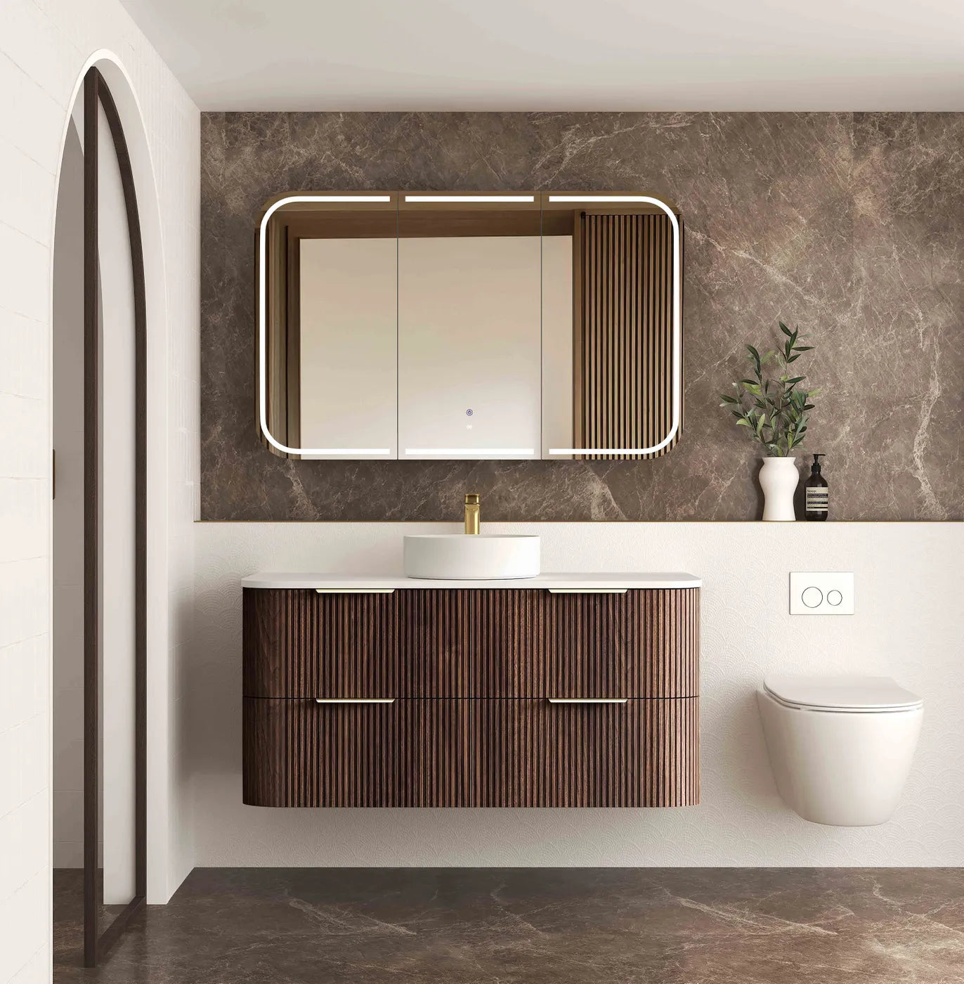 Havana Sable Walnut Wall Hung Vanity