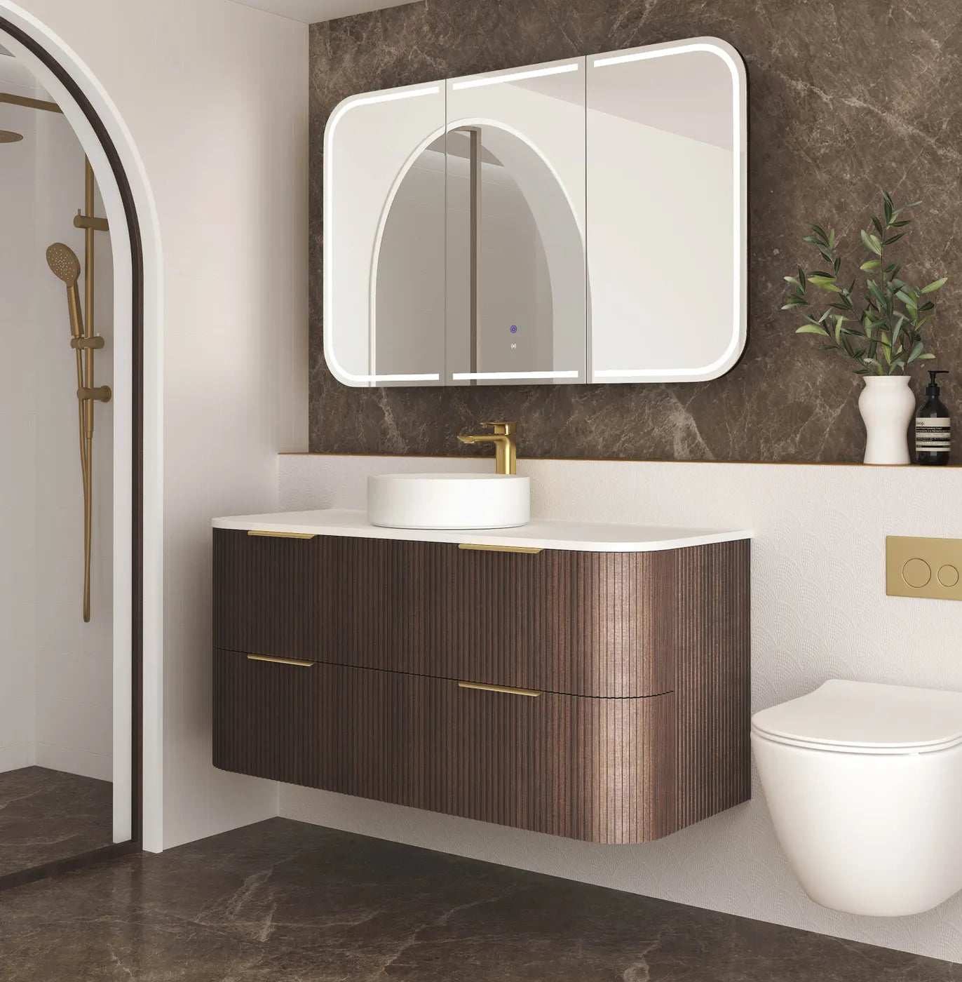 Havana Sable Walnut Wall Hung Vanity