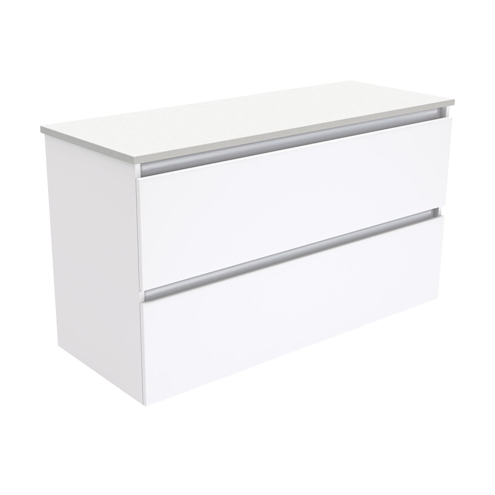 Quest Gloss White Finger Pull Vanity