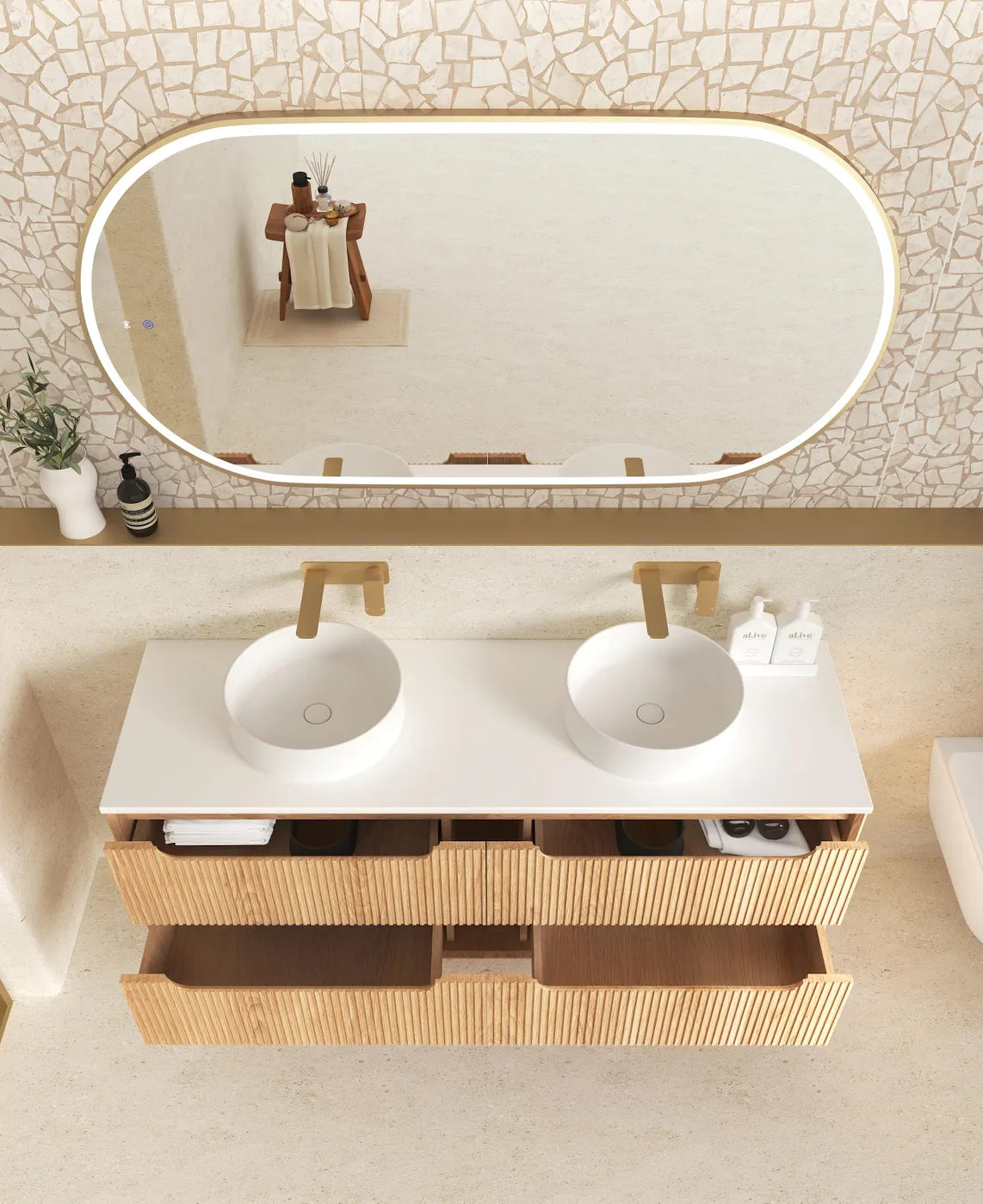 The Byron Collection - Fluted Woodland Oak