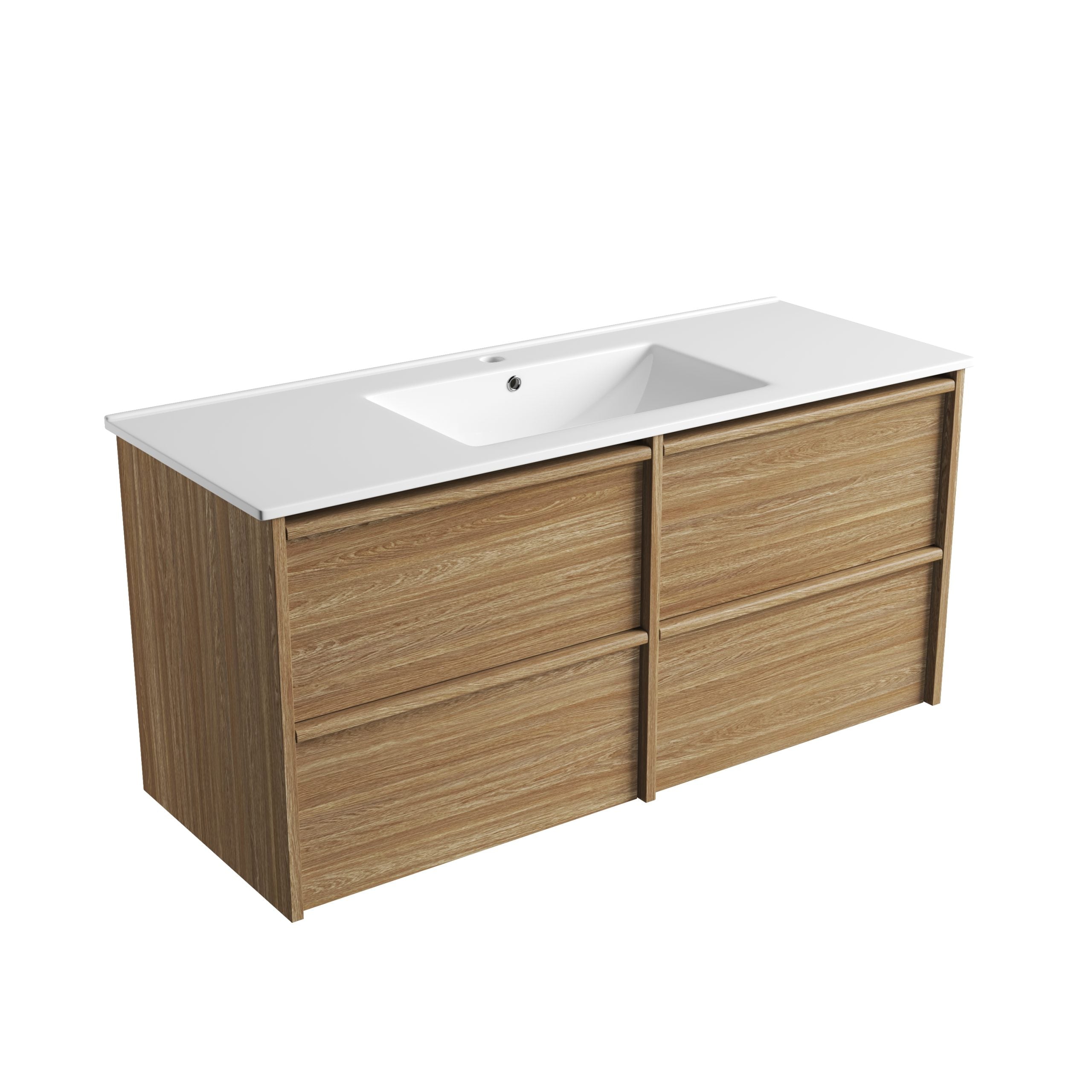 Venetta Framed Wall Hung Harvest Oak Vanity