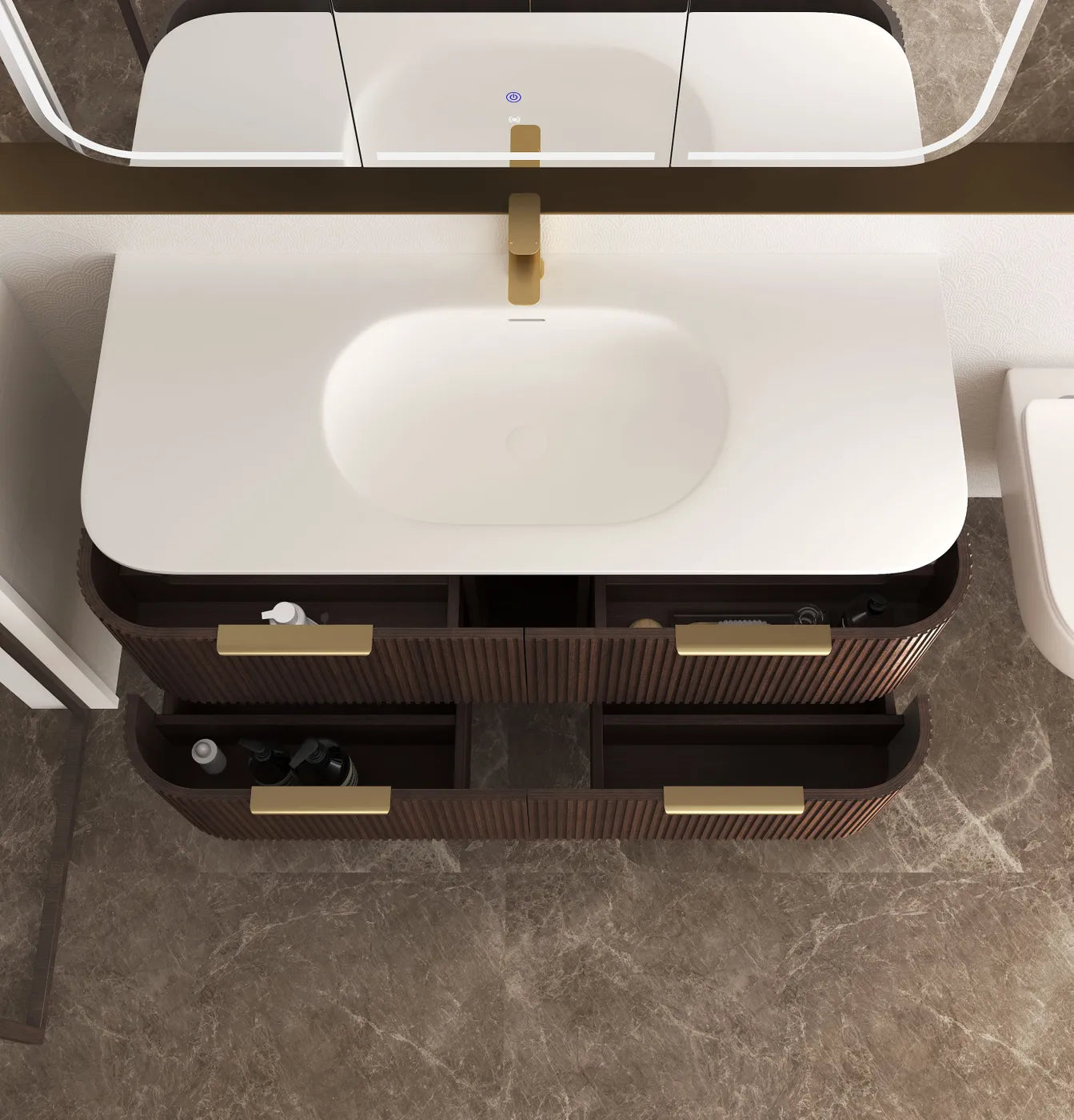 Havana Sable Walnut Wall Hung Vanity