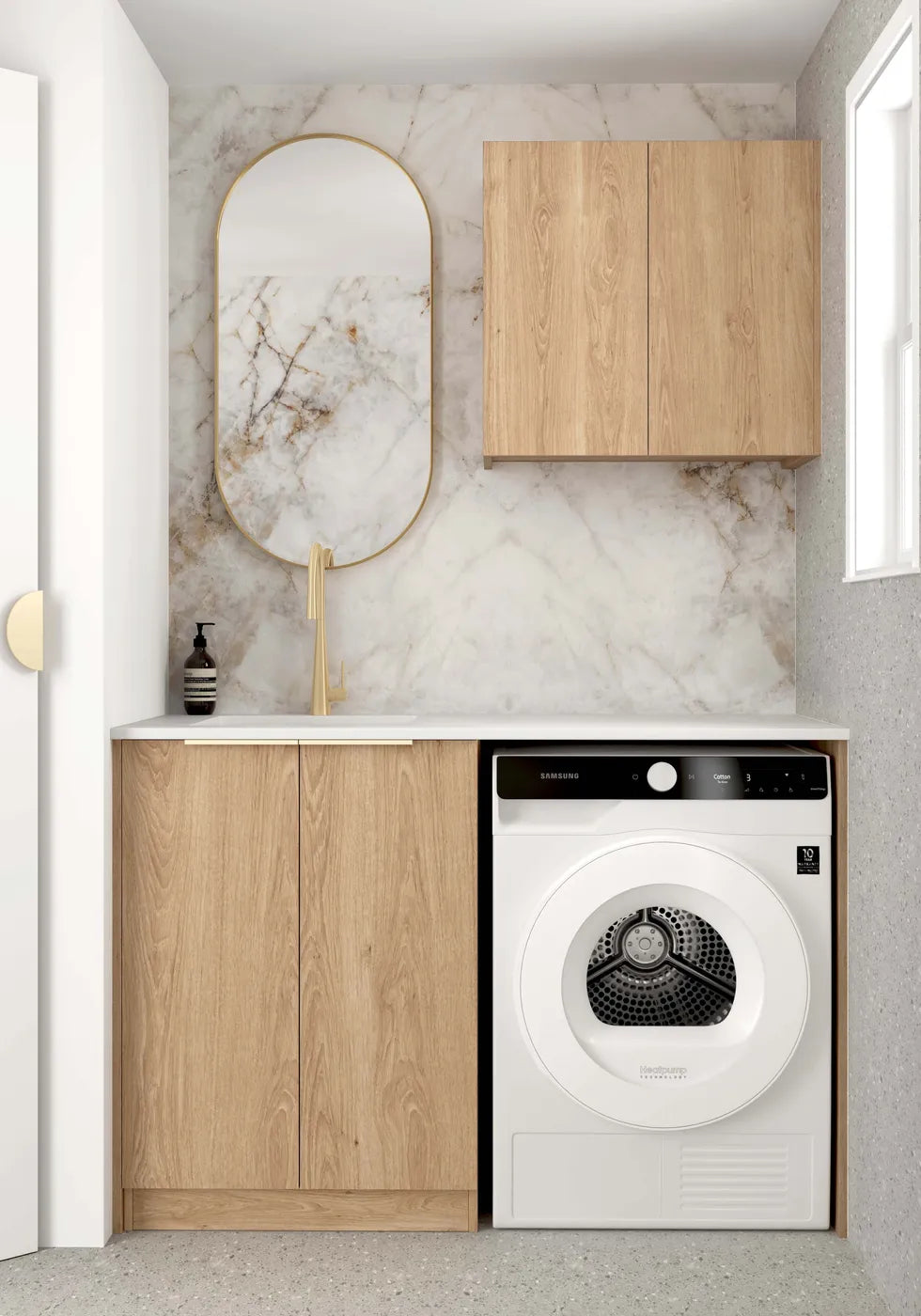 Byron/Bondi Natural Oak Laundry Kit