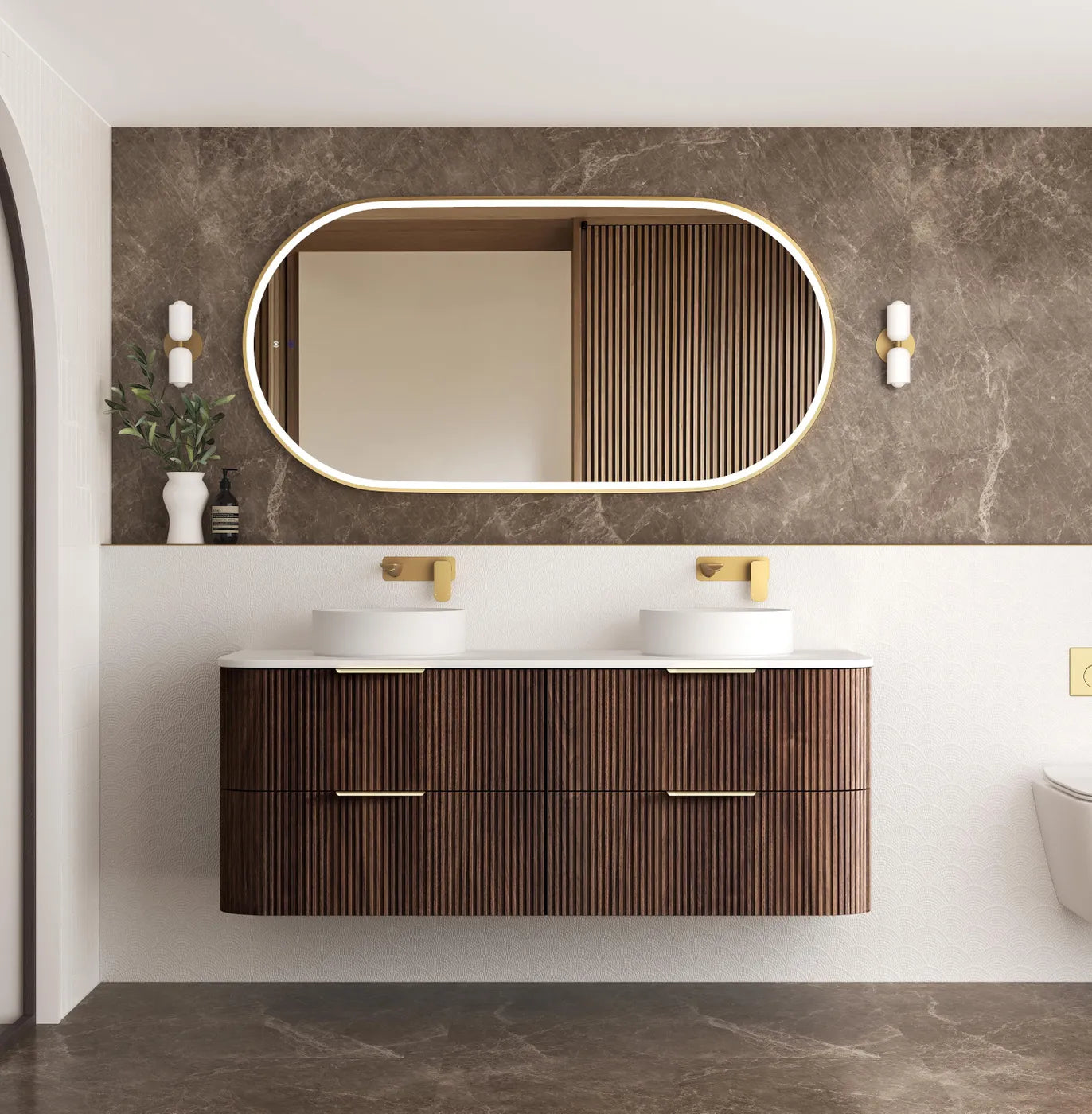 Havana Sable Walnut Wall Hung Vanity