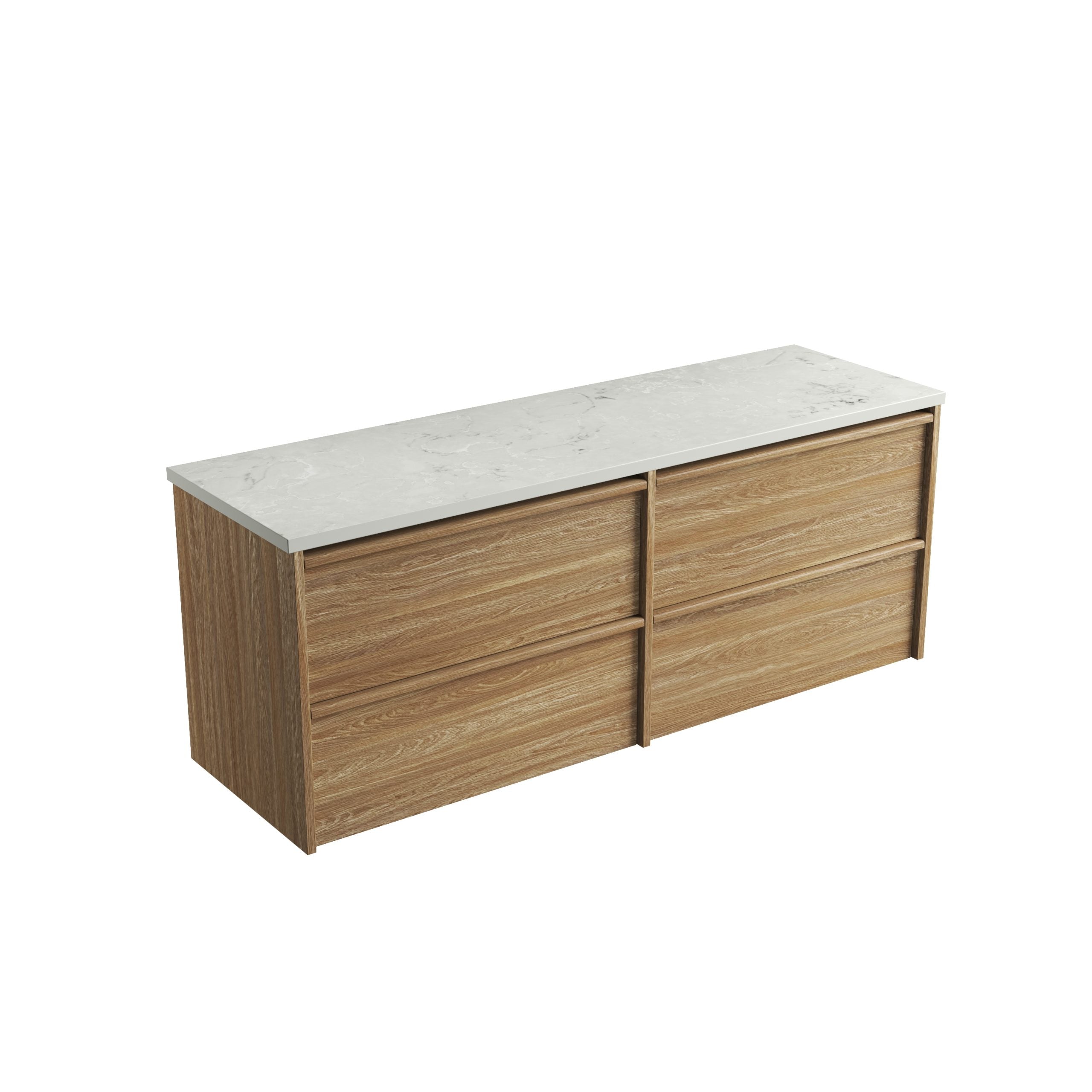 Venetta Framed Wall Hung Harvest Oak Vanity