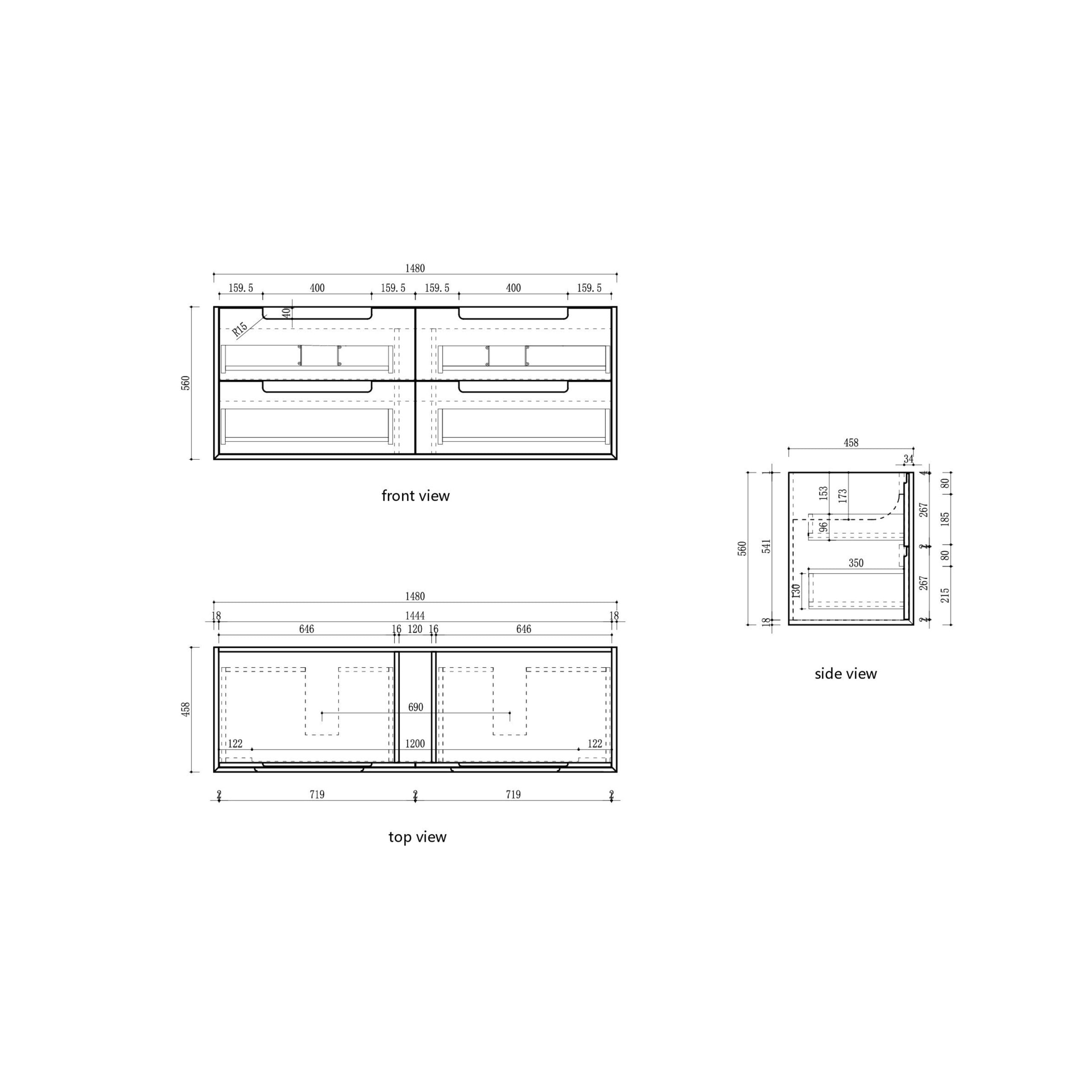 Voulari Framed Wall Hung Vanity