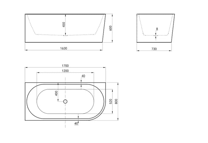New York Freestanding Corner Bath