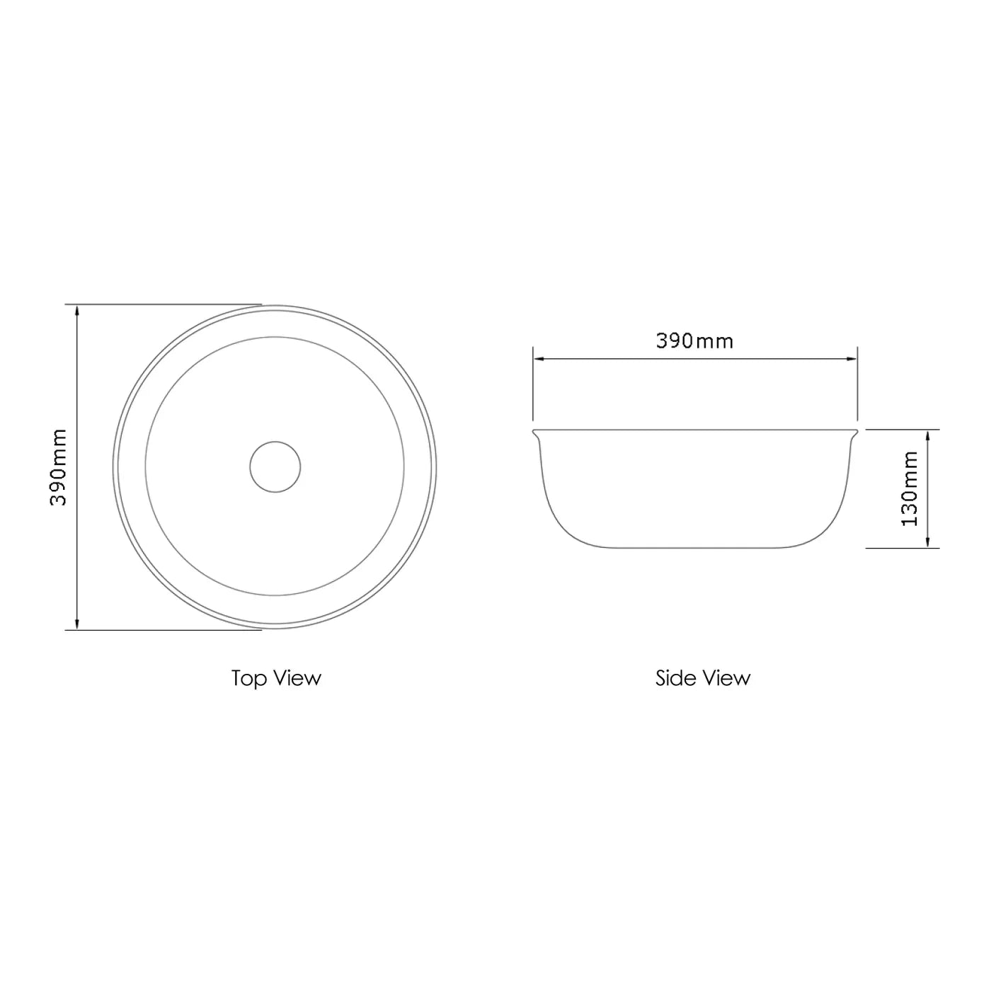 Bronte Round Counter Top Basin