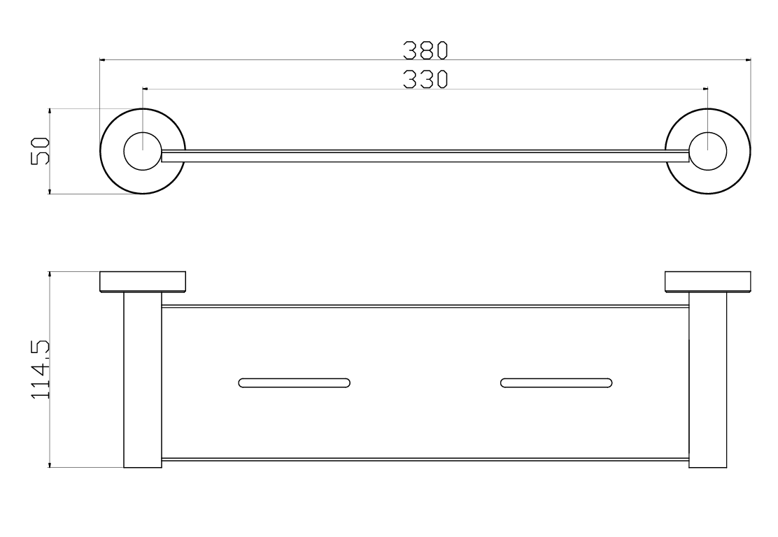 Otus Slimline Metal Shelf