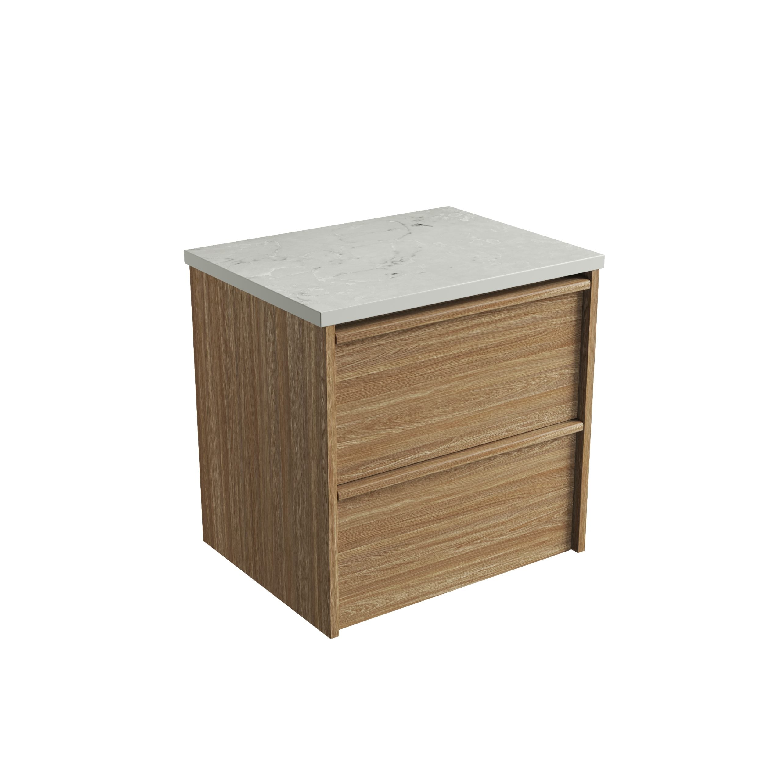 Venetta Framed Wall Hung Harvest Oak Vanity