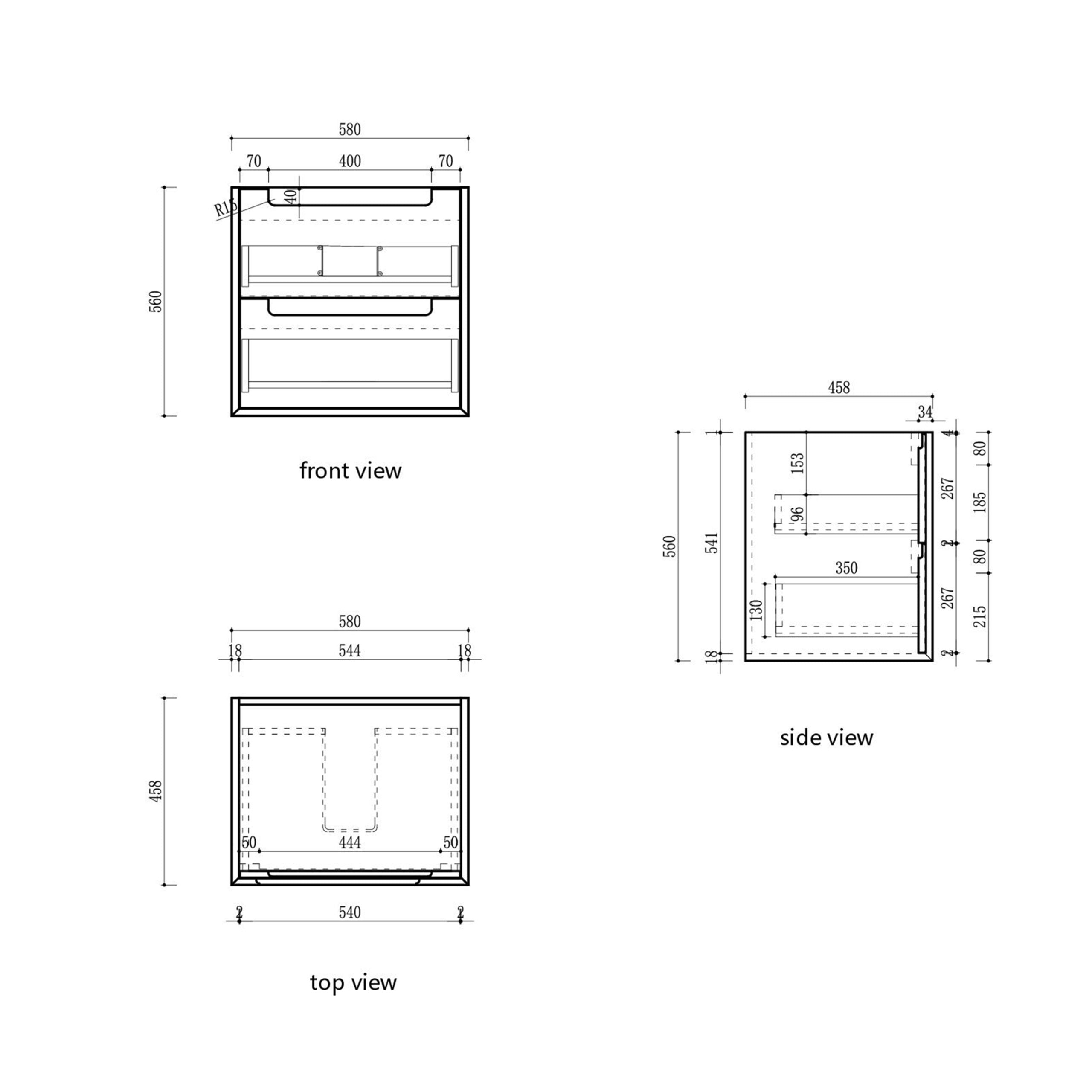 Voulari Framed Wall Hung Vanity