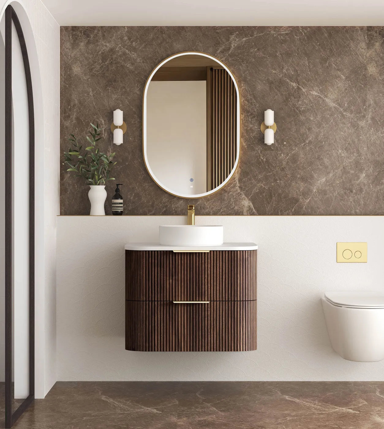 Havana Sable Walnut Wall Hung Vanity