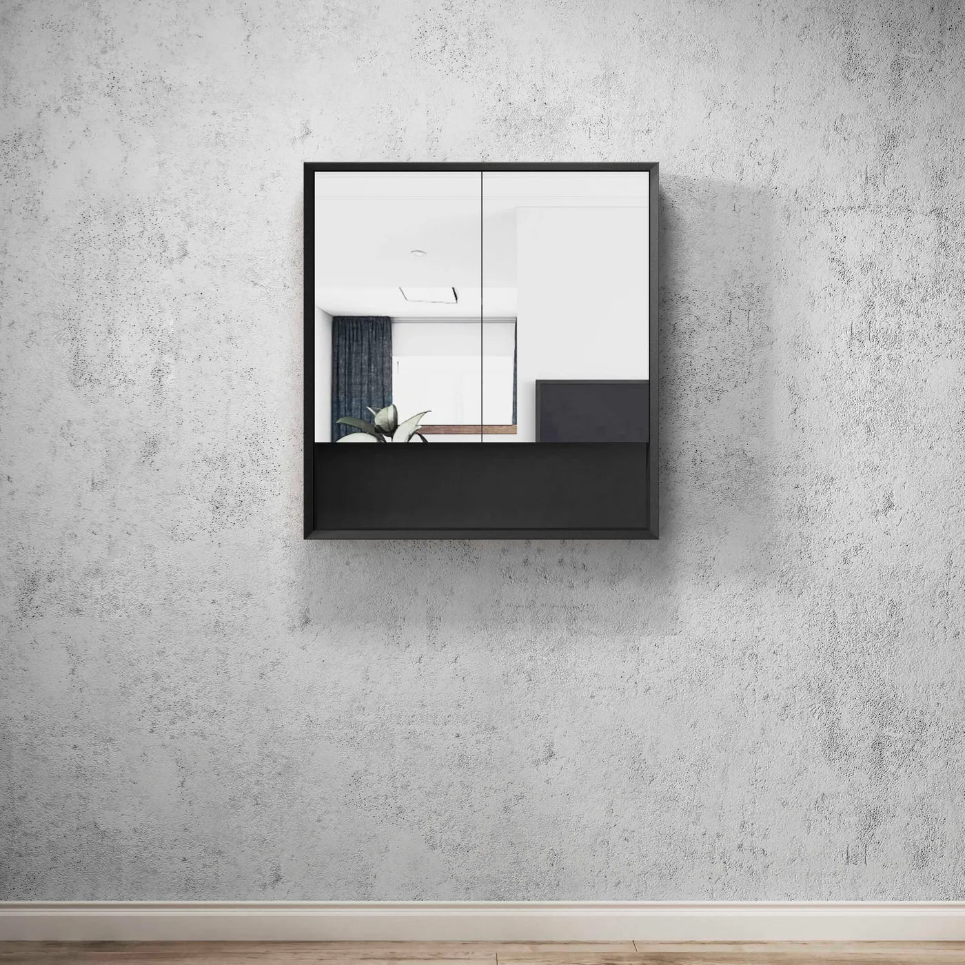 Marlo Shaving Cabinet With Shelf - Matte Black