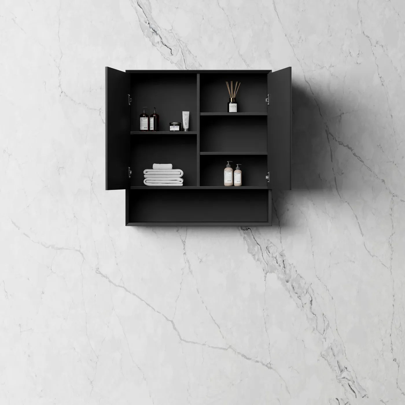 Marlo Shaving Cabinet With Shelf - Matte Black
