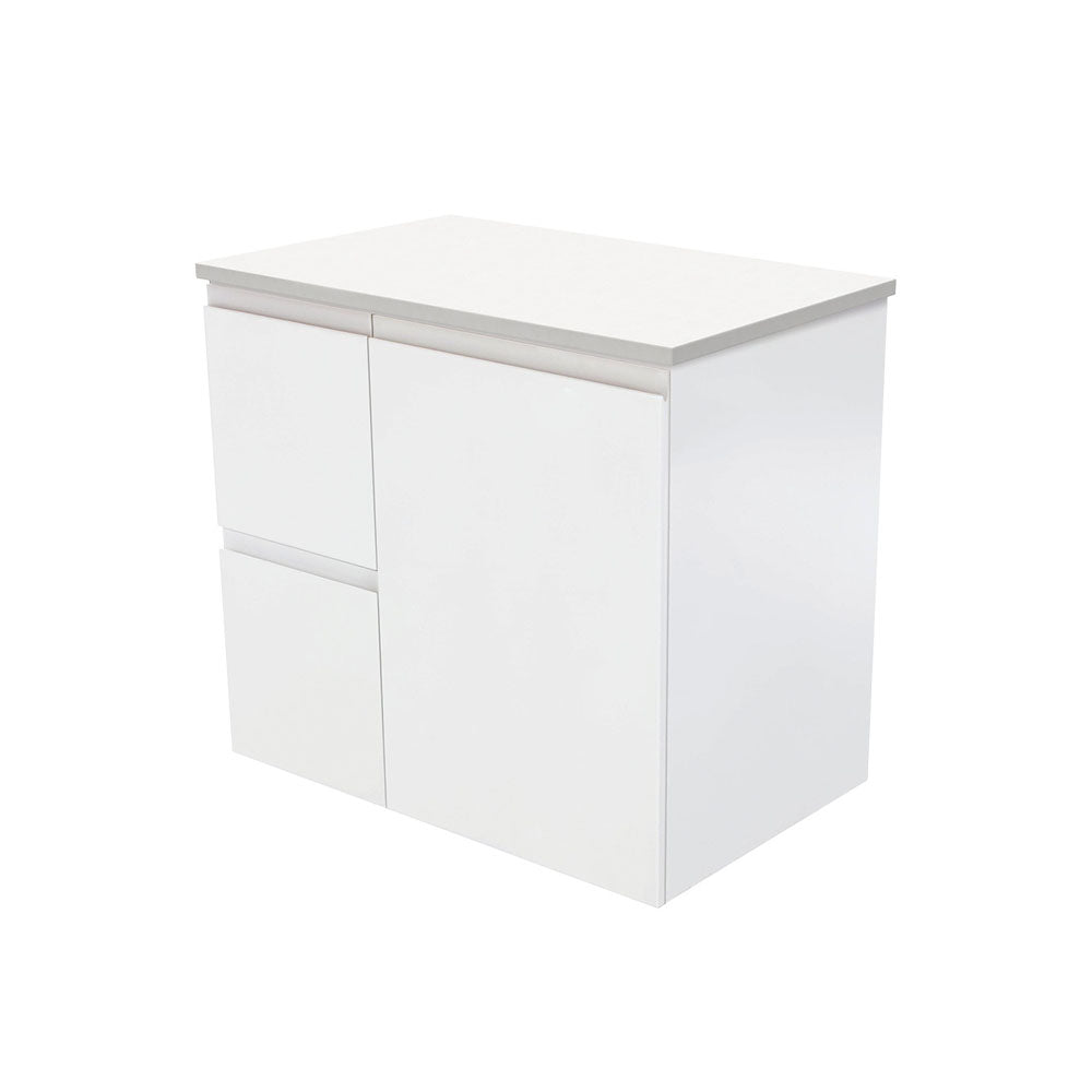 Finger Pull Satin White Vanity (Cabinet Only)