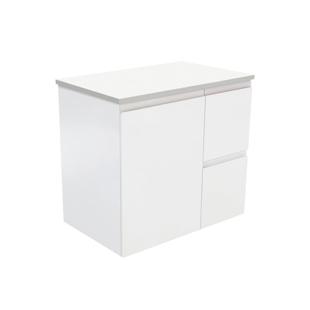 Finger Pull Satin White Vanity (Cabinet Only)