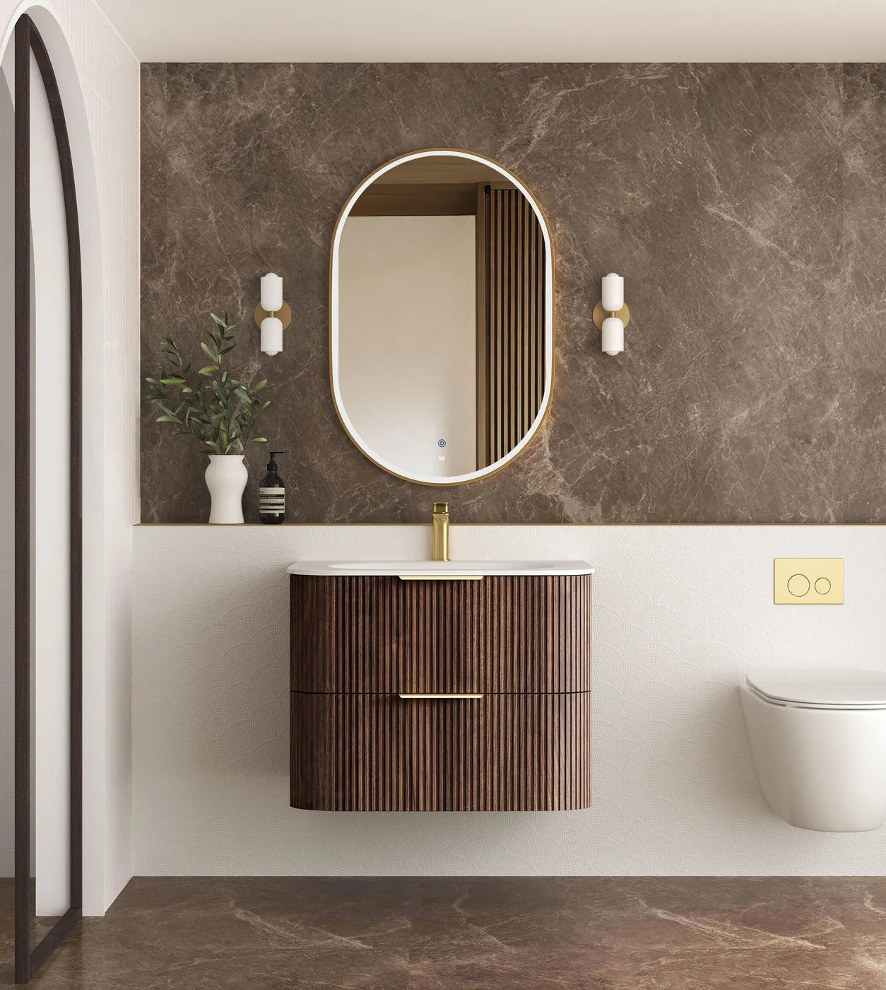 Havana Sable Walnut Wall Hung Vanity