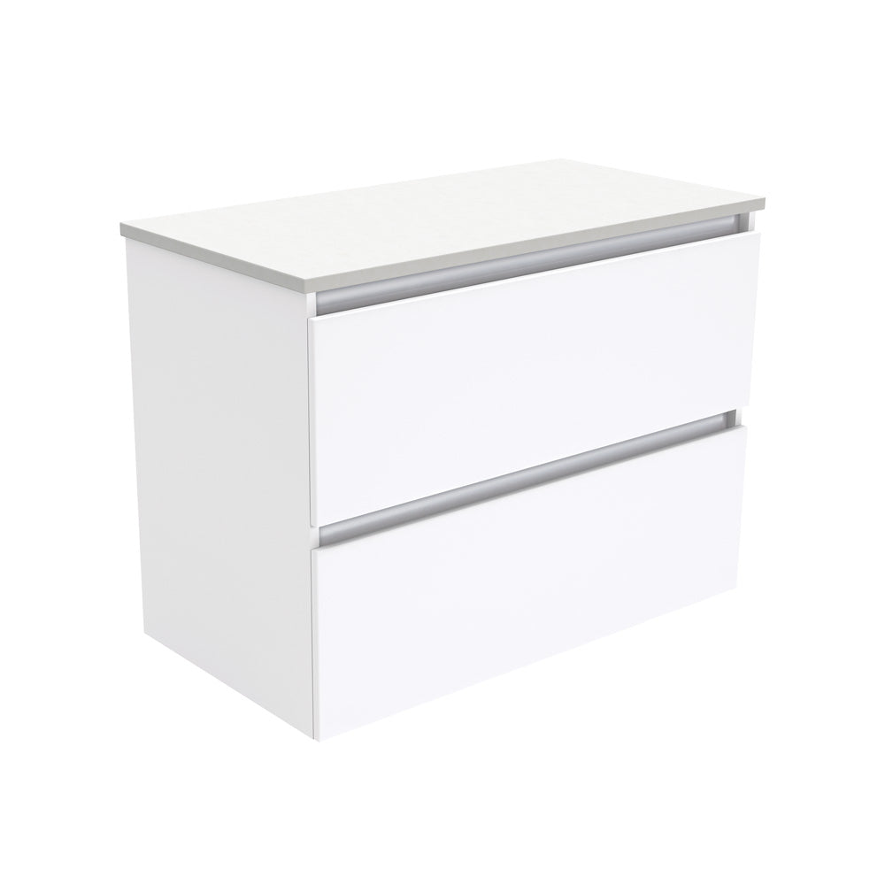 Quest Gloss White Finger Pull Vanity