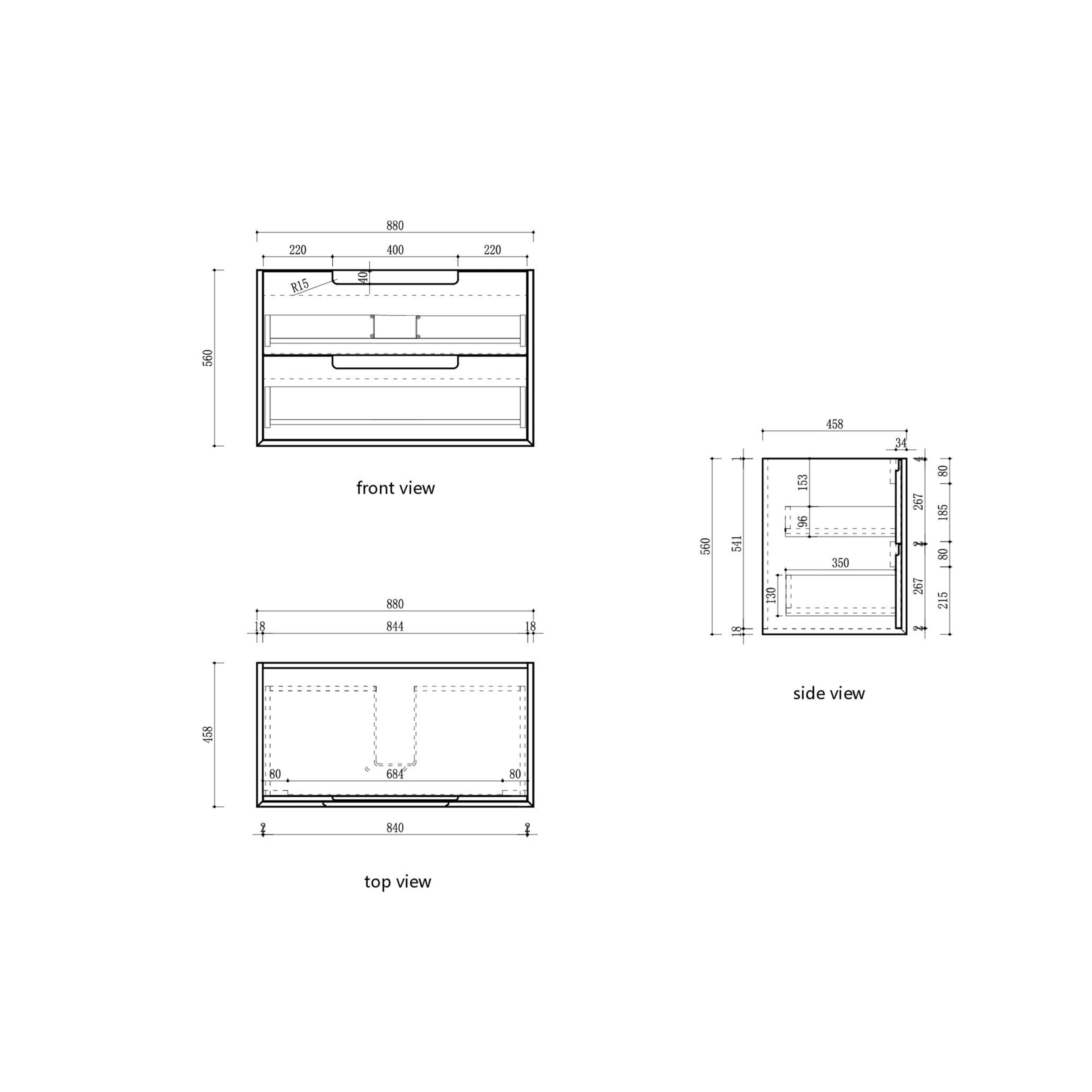 Voulari Framed Wall Hung Vanity