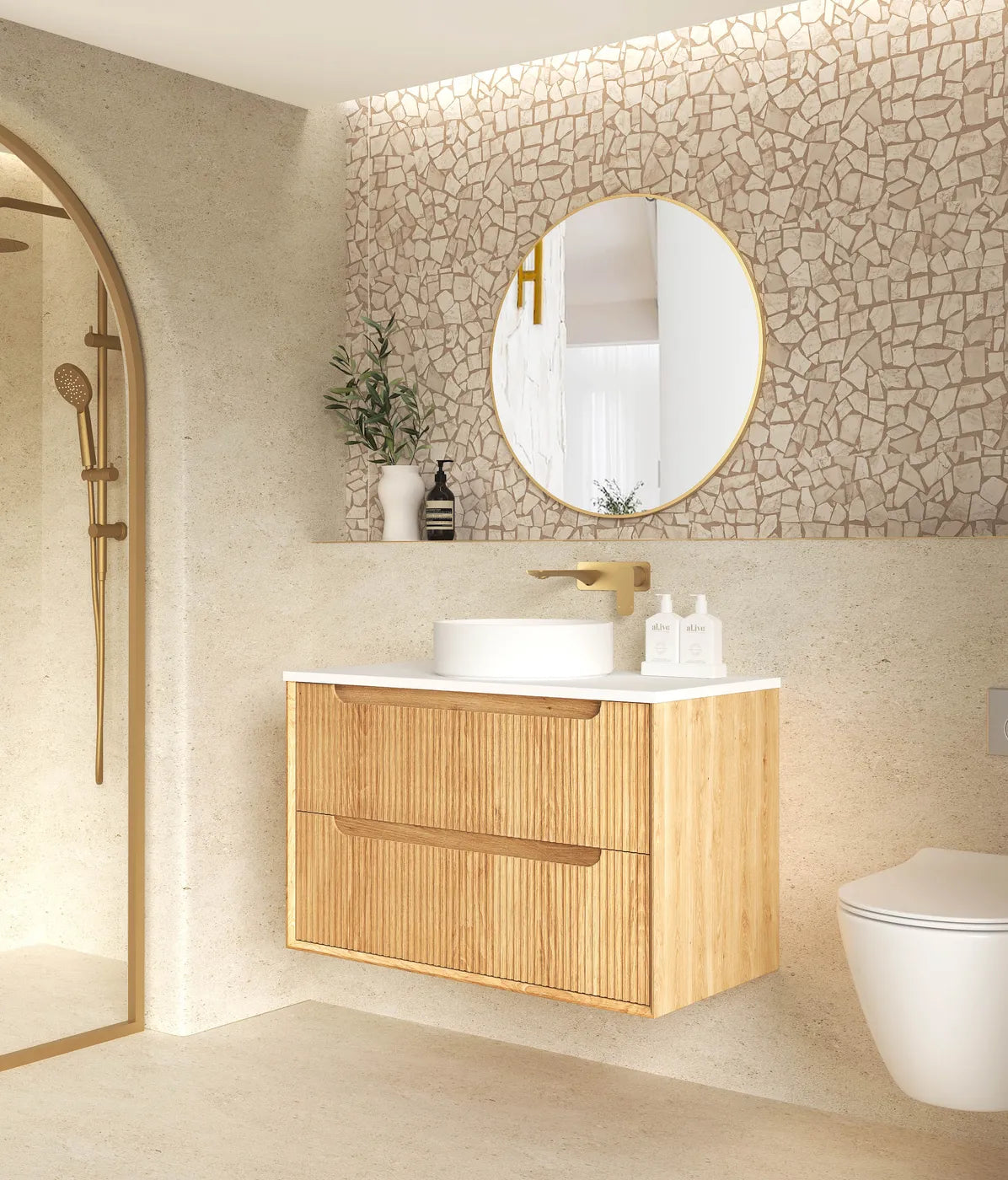 The Byron Collection - Fluted Woodland Oak