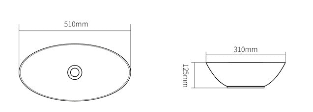 Classic Oval Counter Top Basin - Neche Interiors