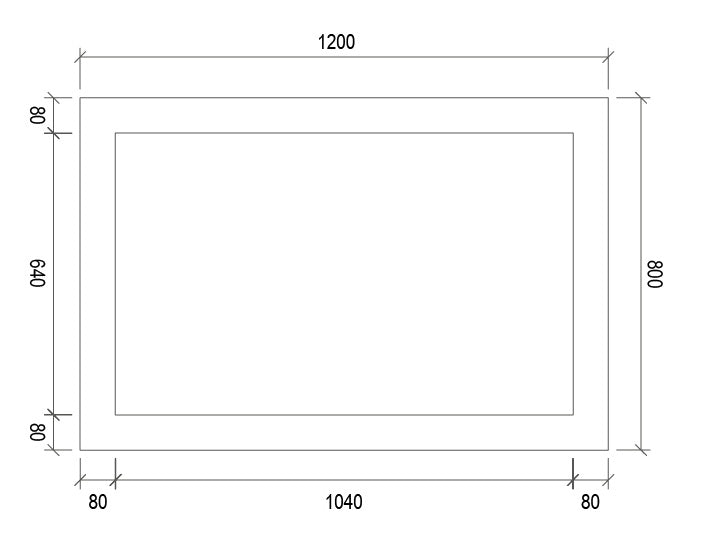 Rectangle Black Framed Mirror