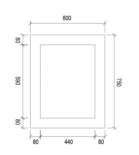 Rectangle Black Framed Mirror