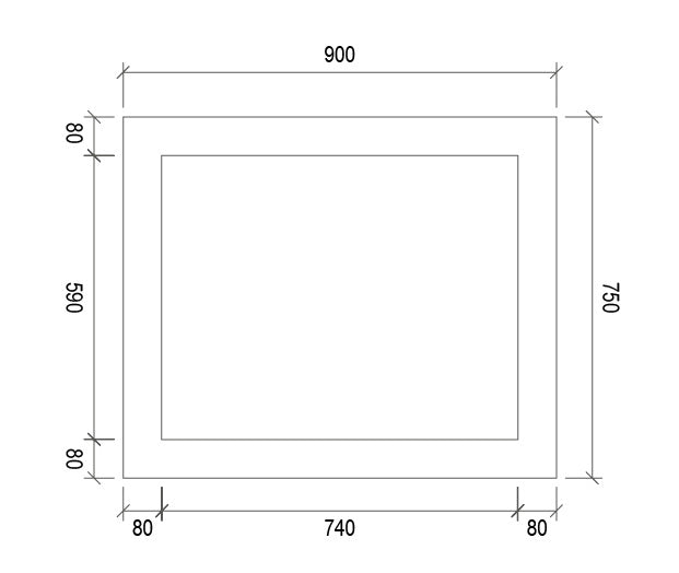 Rectangle Black Framed Mirror