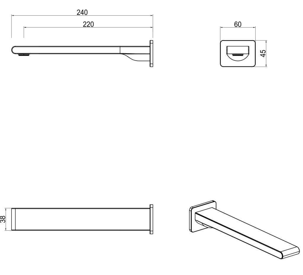 Beki Bath Spout - Neche Interiors