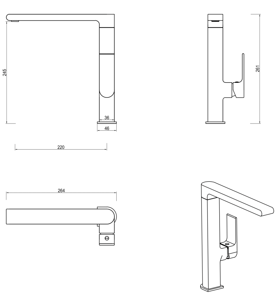 Beki Sink Mixer - Neche Interiors