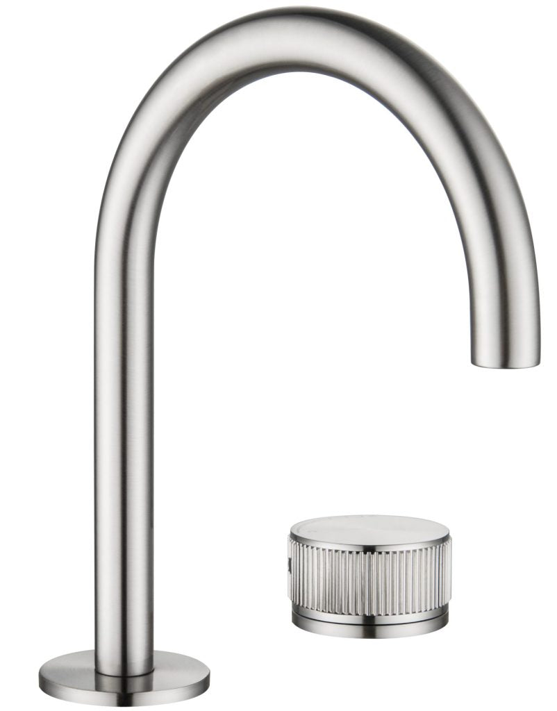 Mica Fluted Soft-Square Hob Basin Mixer Set - Neche Interiors