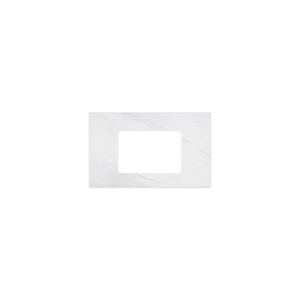 Cloudburst Solid Surface Top Rectangular Full Depth with Single Undermount Basin Hole - Neche Interiors