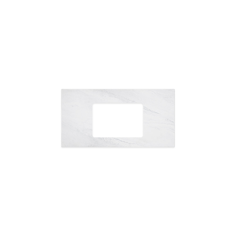 Cloudburst Solid Surface Top Rectangular Full Depth with Single Undermount Basin Hole - Neche Interiors