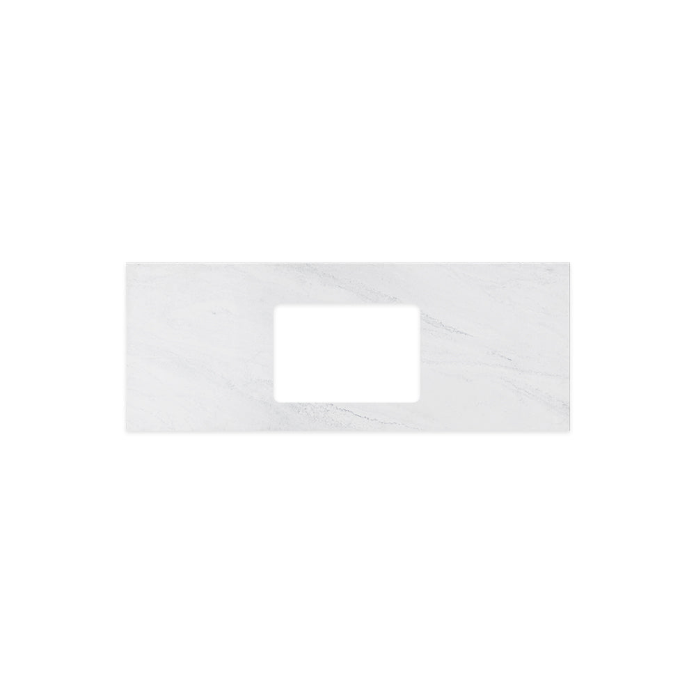 Cloudburst Solid Surface Top Rectangular Full Depth with Single Undermount Basin Hole - Neche Interiors