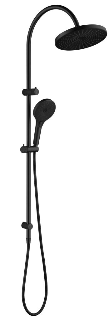 Mica Fluted Gooseneck Dual Shower Rail - Neche Interiors