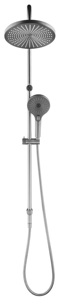 Mica Fluted Gooseneck Dual Shower Rail - Neche Interiors