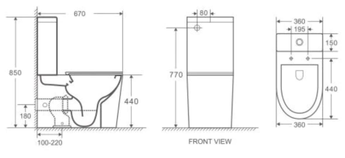 Damian Tornado Flush Back To Wall Toilet Suite