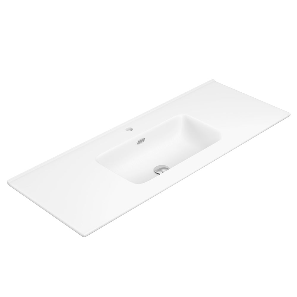 Joli Matte White Ceramic Vanity Top