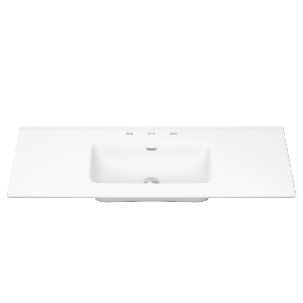 Joli Matte White Ceramic Vanity Top