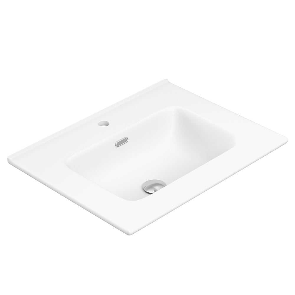 Joli Matte White Ceramic Vanity Top