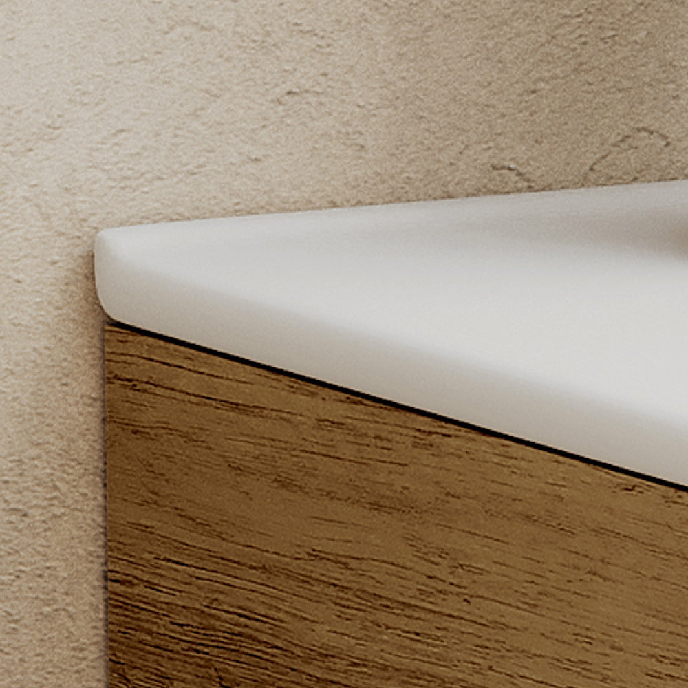 Joli Matte White Ceramic Vanity Top