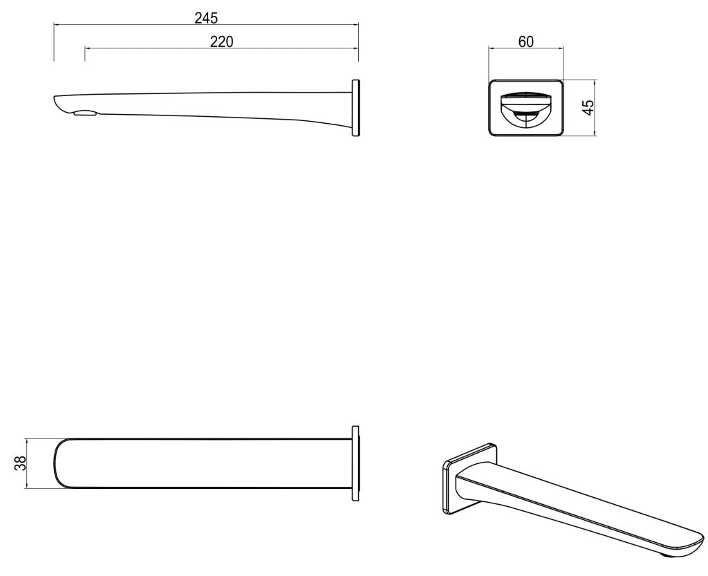 Kaza Bath Spout - Neche Interiors