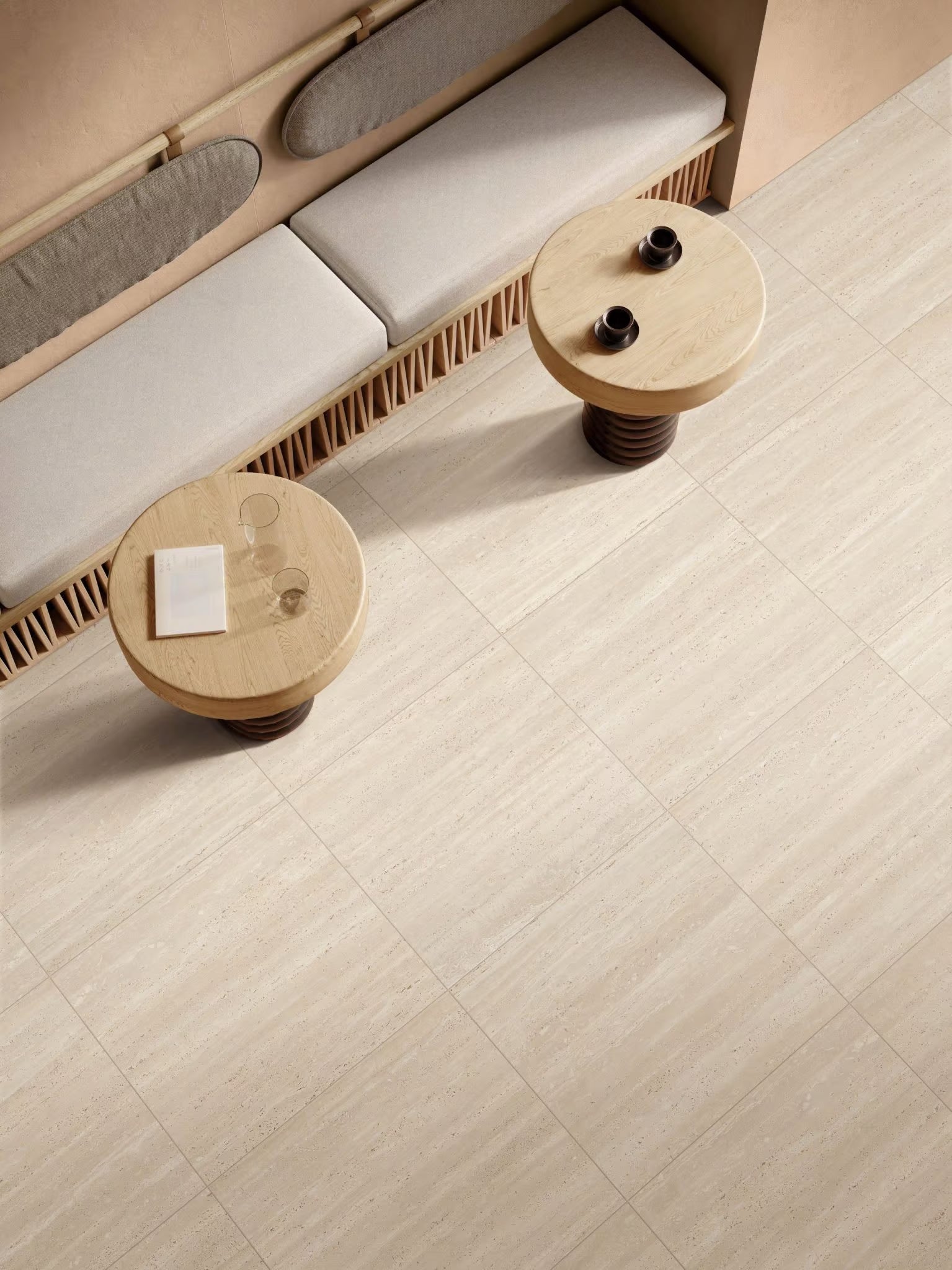Miura Vein Cut Travertine Porcelain Tile