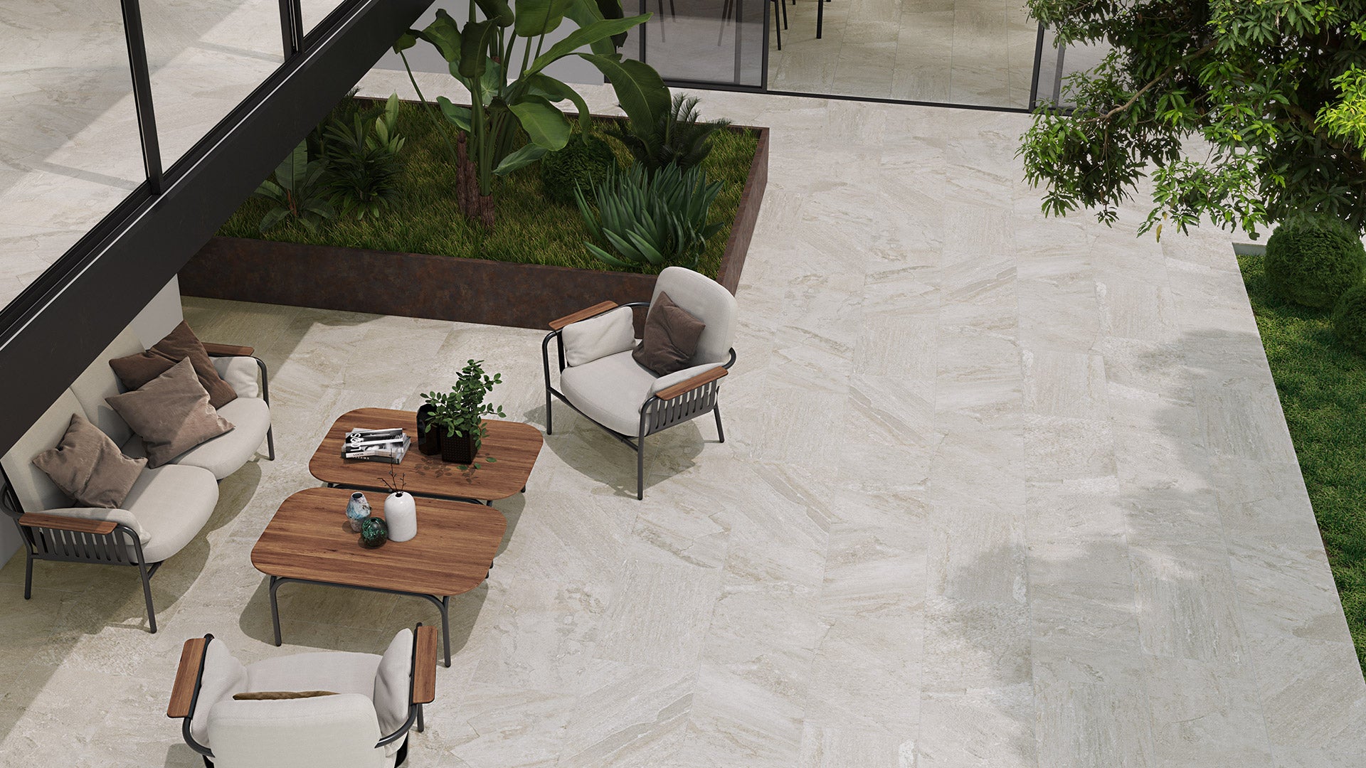 Oberon White French Pattern