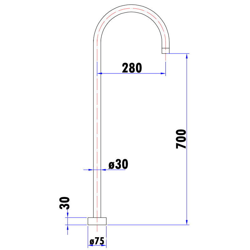 Yale Round Freestanding Bath Spout
