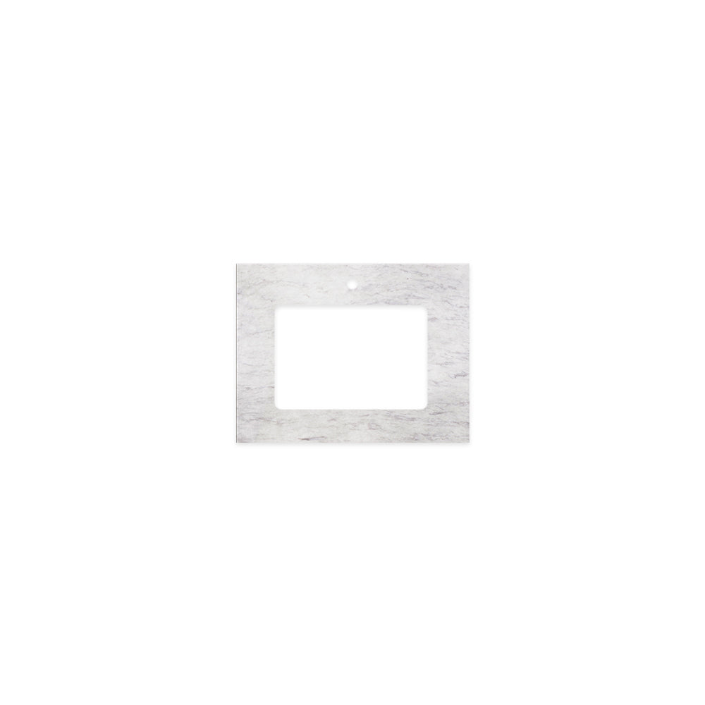 Polar Sacco Silica Free Stone Top Rectangular Full Depth with Single Undermount Basin Hole & Tap Hole