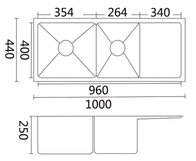 Luminare Sink 1000 x 440mm - Neche Interiors