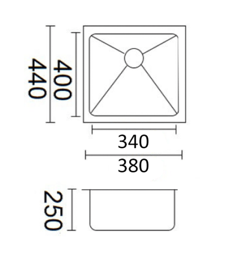 Luminare Sink 380 x 440mm - Neche Interiors