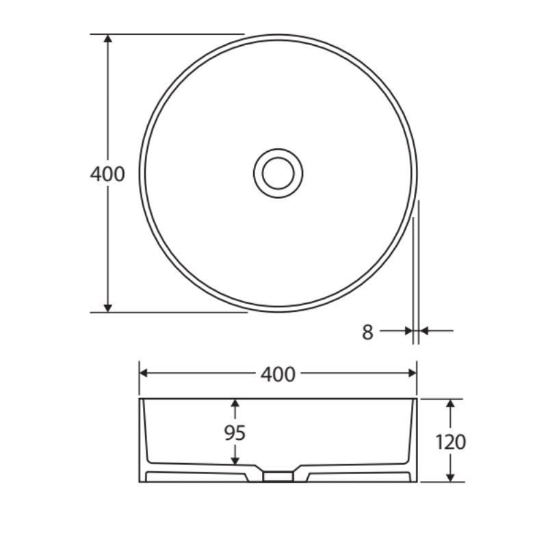 Minka Round Solid Surface Above Counter Basin