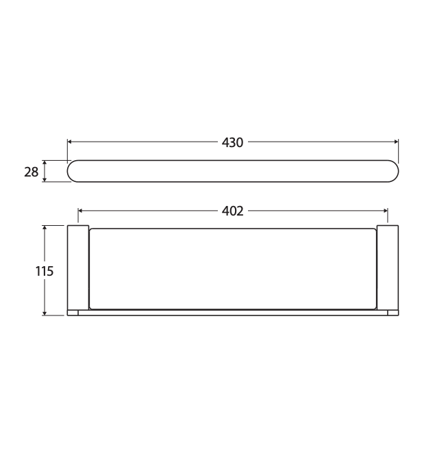 Empire Slim Glass Shelf